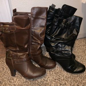 2 pair Maurices heeled boots
